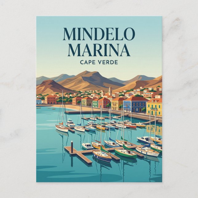 Mindelo Marina Kap Verde Vykort (Framsida)