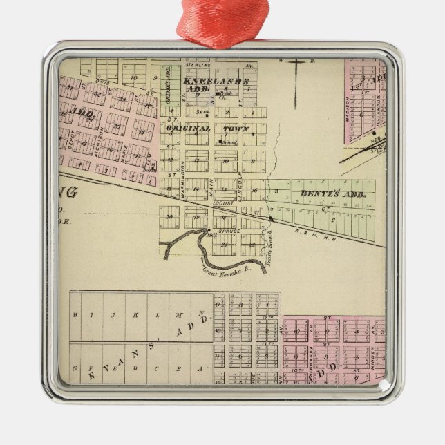 Minden Nebraska Julgransprydnad Metall (Framsidan)