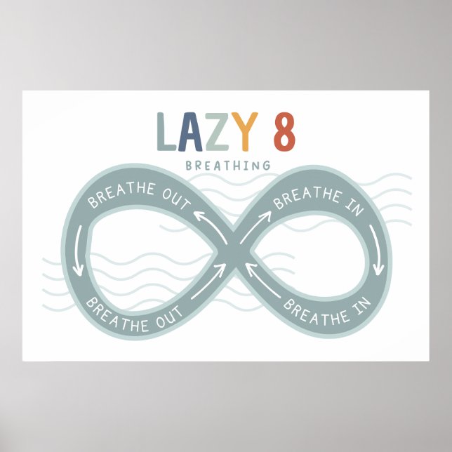 Minderbörlig Lazy 8 Breathing Poster (Framsidan)