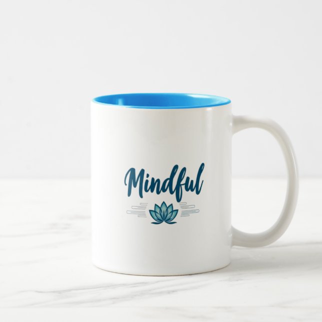 Minderfull Lotus Flower Mugg - Blue Insida (Höger)