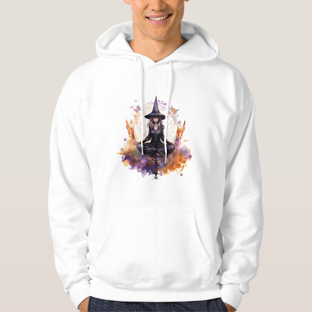 Minderfull Mandala Bestiary - Colorful Yoga Animal Hoodie (Framsida)