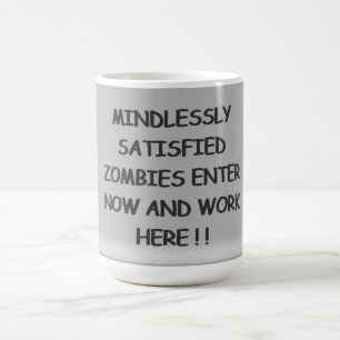 Minderigt nöjd zombiekaffe Mugg