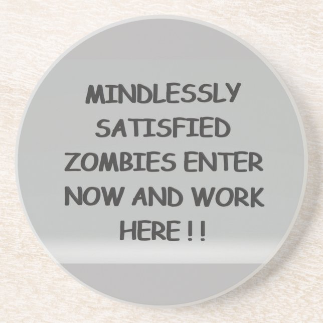 Minderlöst nöjd Zombies Underlägg (Framsidan)