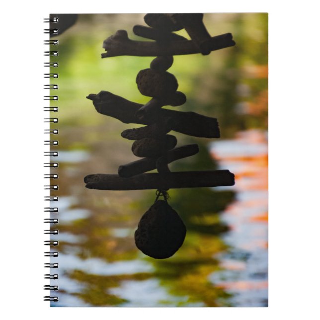Mindful Driftwood Reflections Notebook Anteckningsbok (Framsidan)