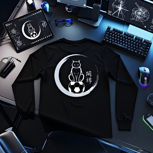 Mindful Football Cat - Fotbollstränarpresent T Shirt (Skapare uppladdad)