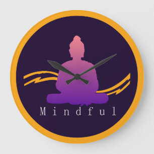 "Mindful" härlig Buddha väggklocka