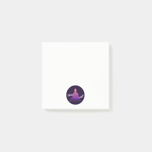 "Mindful" härliga Buddha. Post-it Block (Framsida)
