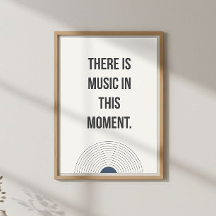 Mindful Living Citat. Lugn Minimalism Poster