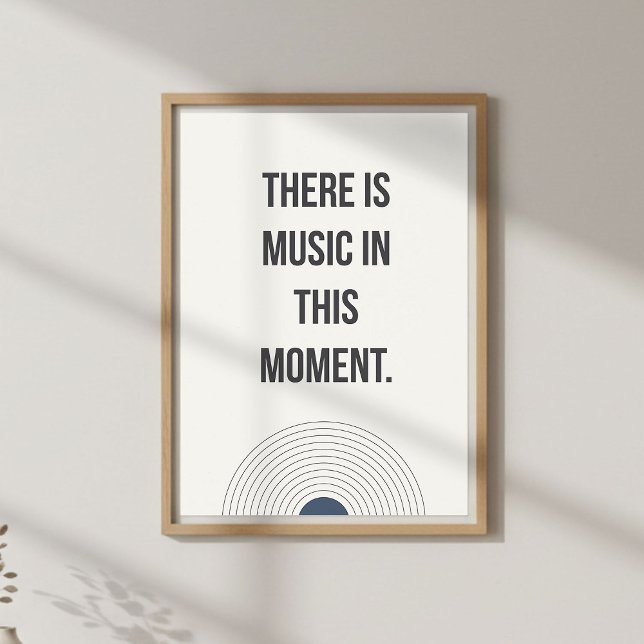 Mindful Living Citat. Lugn Minimalism Poster (Skapare uppladdad)