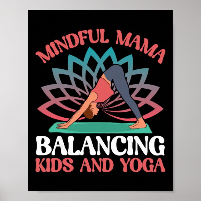 Mindful Mama Lancing Barn Och Yoga Mamma  Poster (Framsidan)