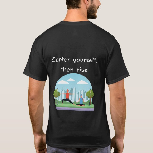 Mindful Warrior Yoga BLACK T Shirt (Baksida)