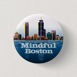MindfulBoston Classic Skyline-knapp Knapp