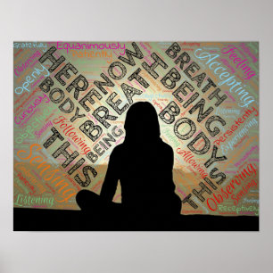 MINDFULESS Poster meditation, andfåddhet