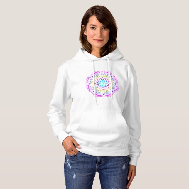 Mindfulhet Mandala Design-kvinnor T Shirt (Hel framsida)