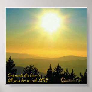 Mindfulhet Ord Art - Sol Poster