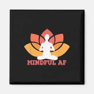 Mindfull Af Roligt Som F-ck Meme Yoga Meditation M Magnet