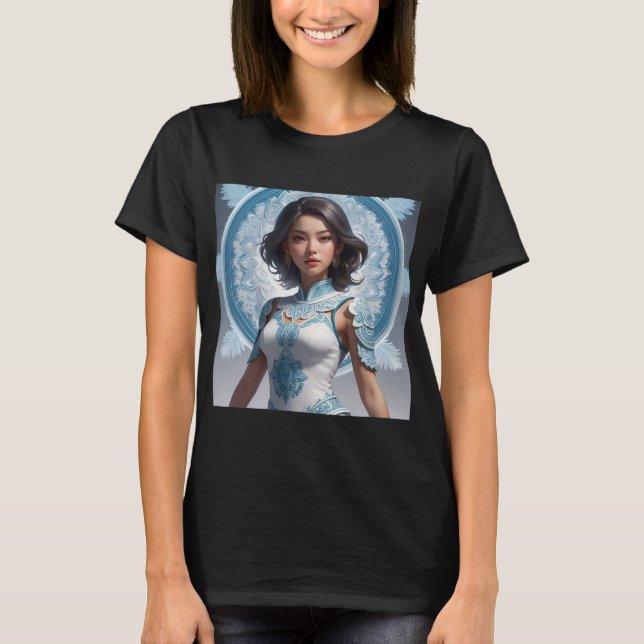 Mindfulness Art Design - Intricate Zen Mandala T Shirt (Framsida)