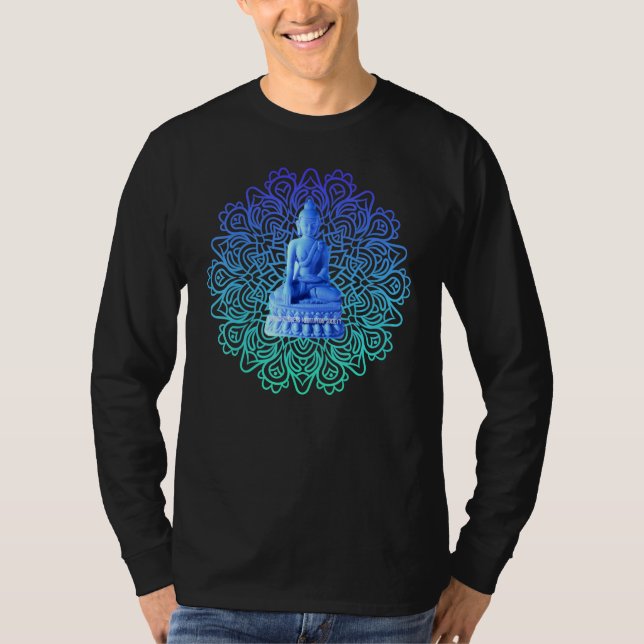 Mindfulness Buddha Buddhism Spiritual Yoga Meditat T Shirt (Framsida)