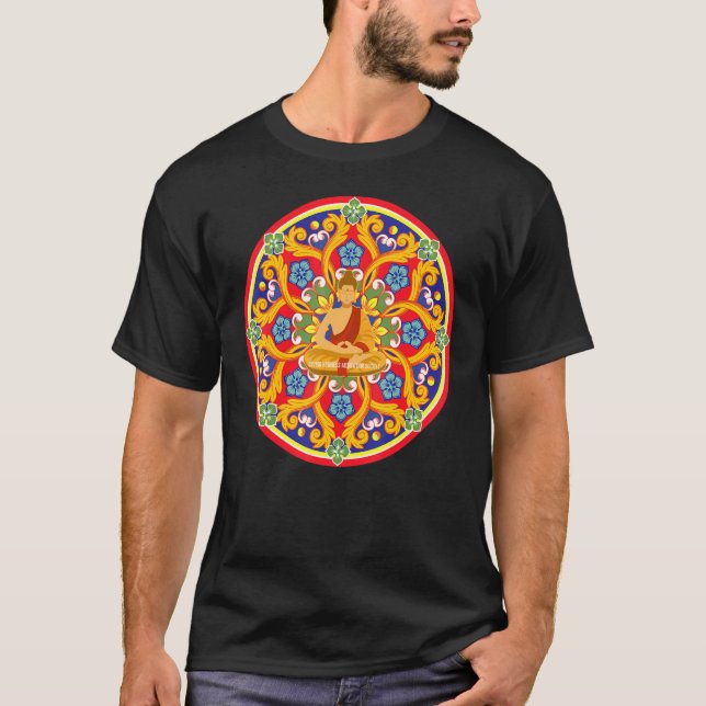 Mindfulness Buddha Buddhism Spiritual Yoga Meditat T Shirt (Framsida)
