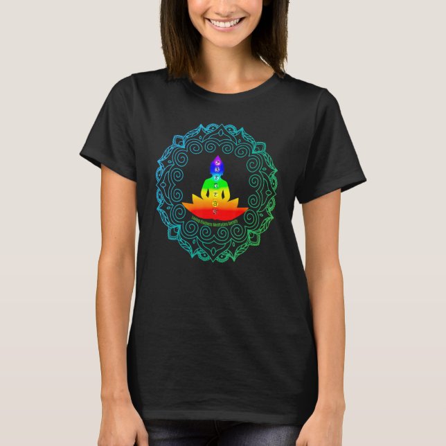 Mindfulness Buddha Buddhism Spiritual Yoga Meditat T Shirt (Framsida)