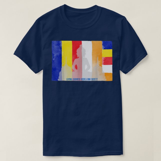 Mindfulness Buddha Buddhist Flagga Andlig Yoga Me T Shirt (Design framsida)