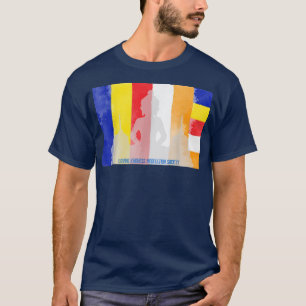 Mindfulness Buddha Buddhist Flagga Andlig Yoga Me T Shirt
