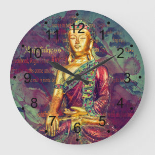 Mindfulness Buddha Stor Klocka