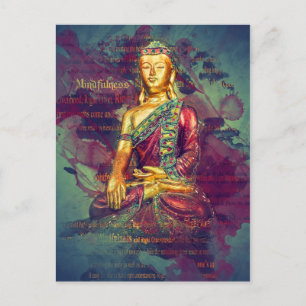 Mindfulness Buddha Vykort