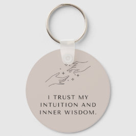 Mindfulness citerar Nyckelring "I Trust My Intuiti