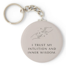 Mindfulness citerar Nyckelring "I Trust My Intuiti