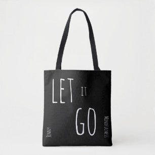 Mindfulness Gift LÅT DET BLI BREATHE Add Namn Tote Tygkasse