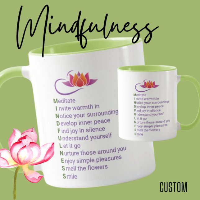 Mindfulness Gift Mugg-uttryck för varje brev Mugg (Skapare uppladdad)
