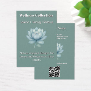 Mindfulness Hälsa Consultant Zen Lotus Flower Visitkort