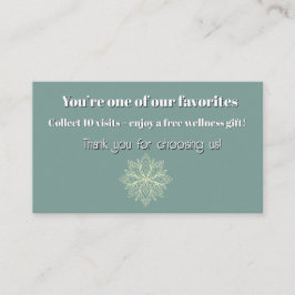 Mindfulness Hälsa Consultant Zen Lotus Teal Lojalitetskort