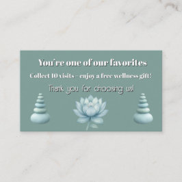 Mindfulness Hälsa Consultant Zen Lotus Teal Lojalitetskort