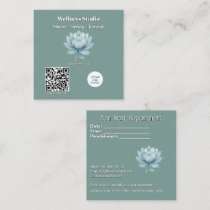 Mindfulness Hälsa Consultant Zen Lotus Teal Tidsbeställning Kort