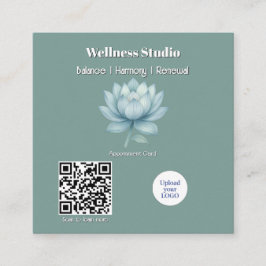 Mindfulness Hälsa Consultant Zen Lotus Teal Tidsbeställning Kort