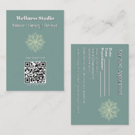 Mindfulness Hälsa Consultant Zen Lotus Teal Tidsbeställning Kort