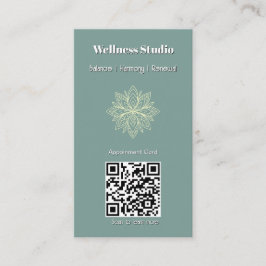 Mindfulness Hälsa Consultant Zen Lotus Teal Tidsbeställning Kort
