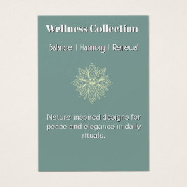 Mindfulness Hälsa Consultant Zen Lotus Teal Visitkort