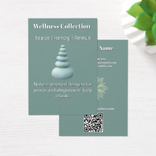 Mindfulness Hälsa Consultant Zen Stones Lotus Visitkort