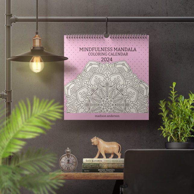 Mindfulness Mandala 2024-färgning Kalender (Skapare uppladdad)