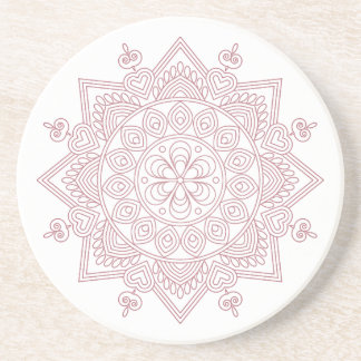 Mindfulness Mandala Design Sandstone Underlägg
