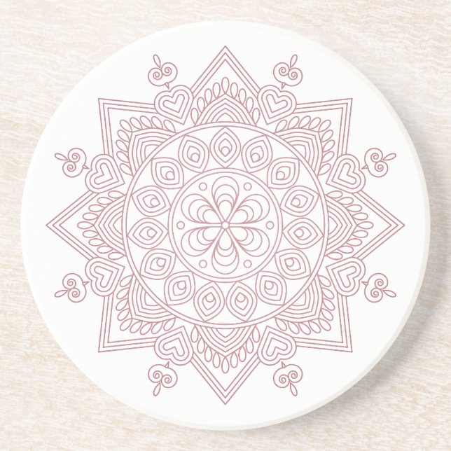 Mindfulness Mandala Design Sandstone Underlägg (Framsidan)