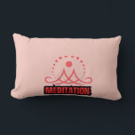 Mindfulness Meditation Lumbarkudde<br><div class="desc">Denna bild ger uttryck för meditets innersta väsen,  med ett symboliskt figur i ett meditativt sammanhang med utstrålning av energi eller fokuspunkter. Perfekt för hälsa och andlig innehåll.</div>