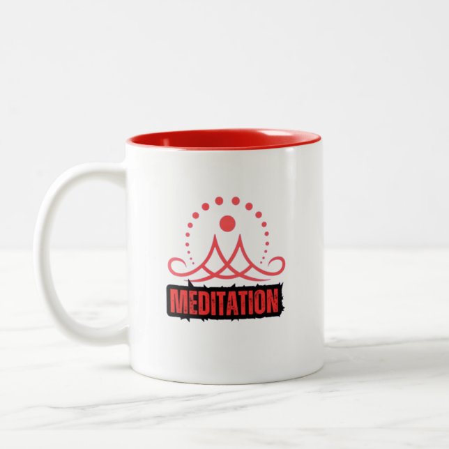 Mindfulness Meditation Två-Tonad Mugg (Vänster)