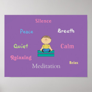 Mindfulness- och meditationaffisch poster