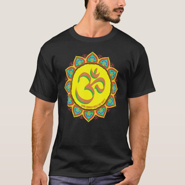 Mindfulness om Ohm Mandala Buddhism Yoga Meditatio T Shirt (Framsida)