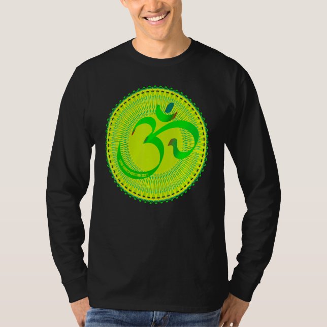 Mindfulness Om Ohm Mandala Buddhism Yoga Meditatio T Shirt (Framsida)