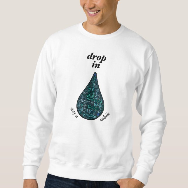Mindfulness övar ord-bilder beklär & drar tillbaka sweatshirt (Framsida)